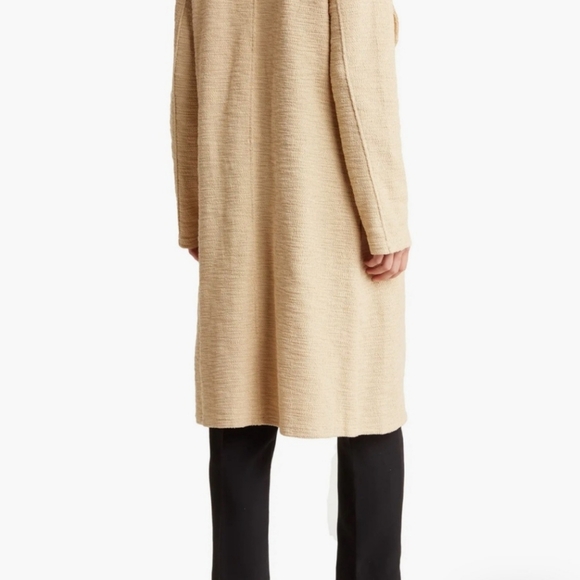 Steve Madden Slub Jacket Women's Small Tan Open Front Long Line Cardigan - Picture 2 of 9